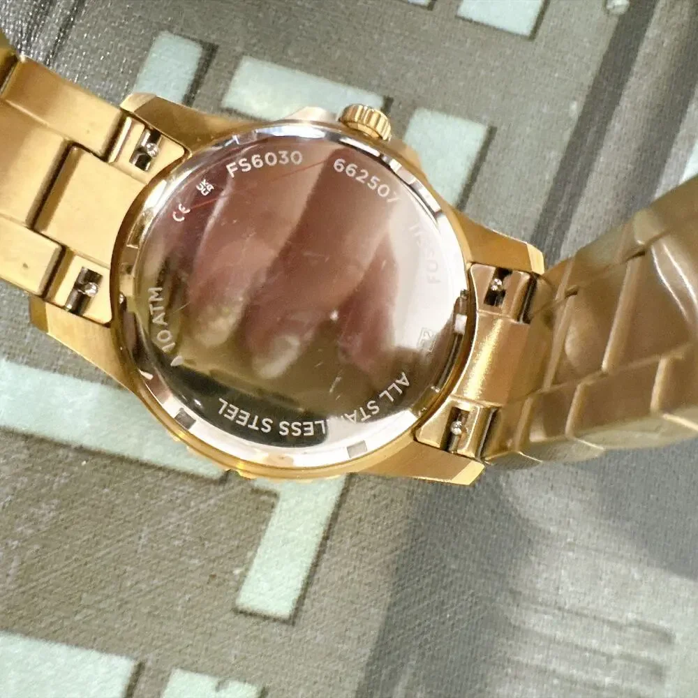 Fossil FS6030 Gold Dive Stainless Steel Watch